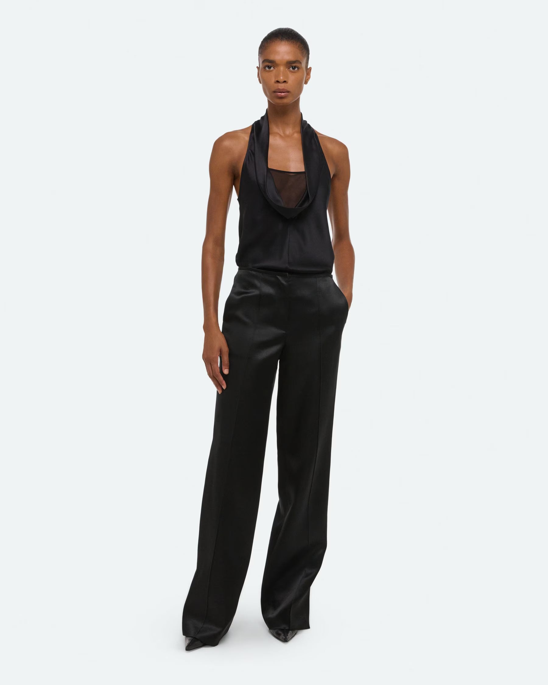 Helmut Lang Minimal Satin Pants | Black