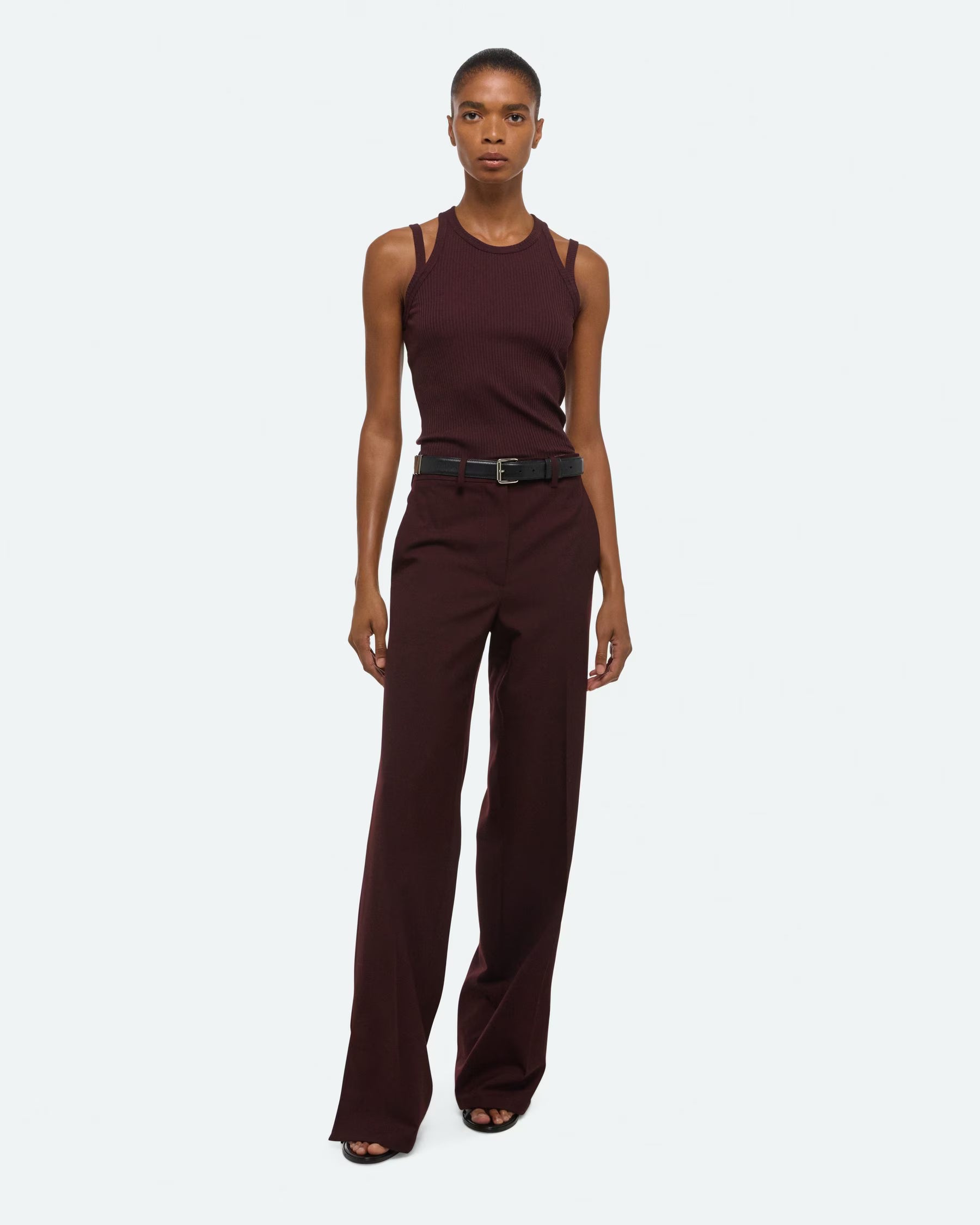Helmut Lang Vented Trousers | Mahogany