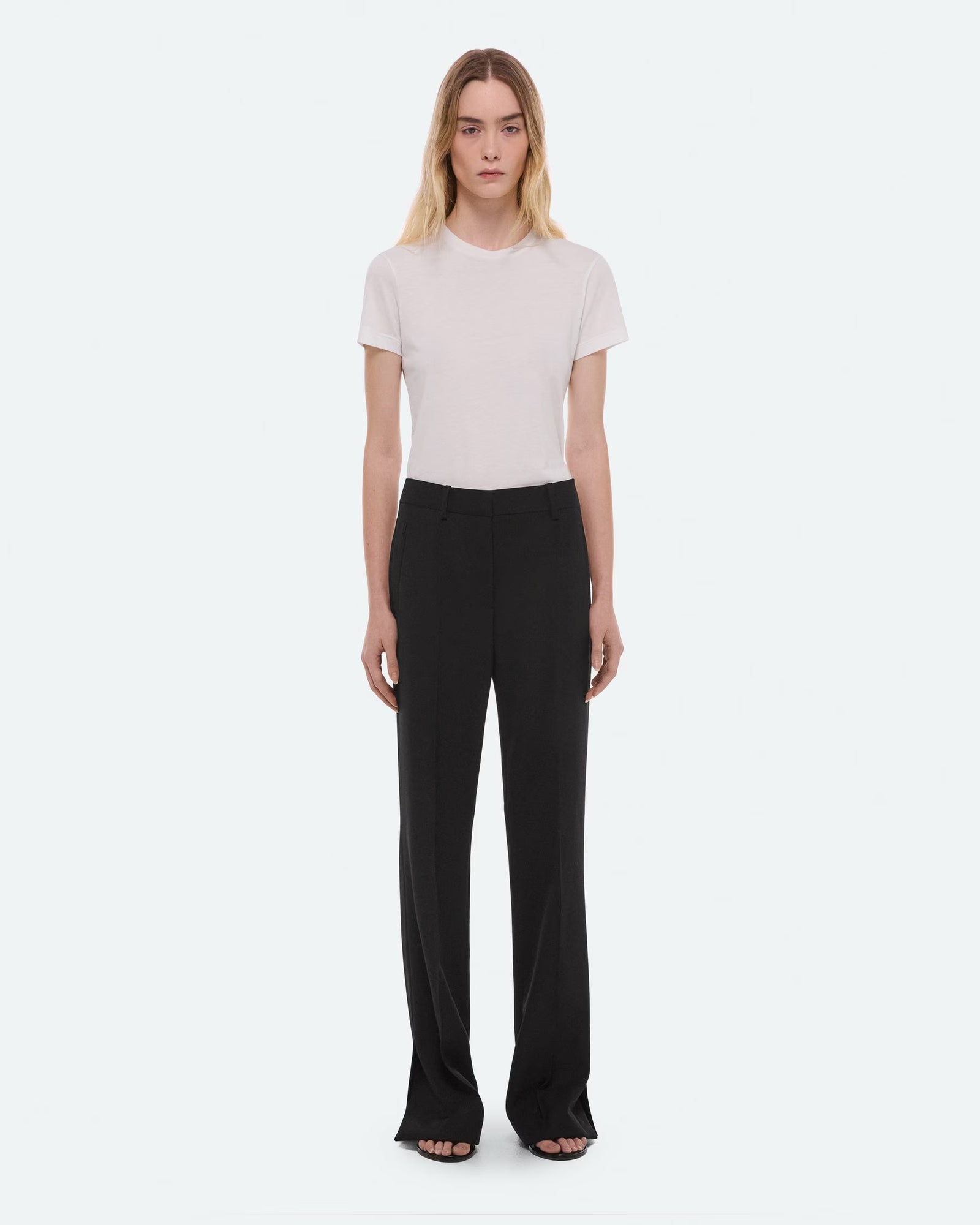 パンツ Helmut lang black slacks straight Helmut Lang Wardrobe Vented Trousers | Black