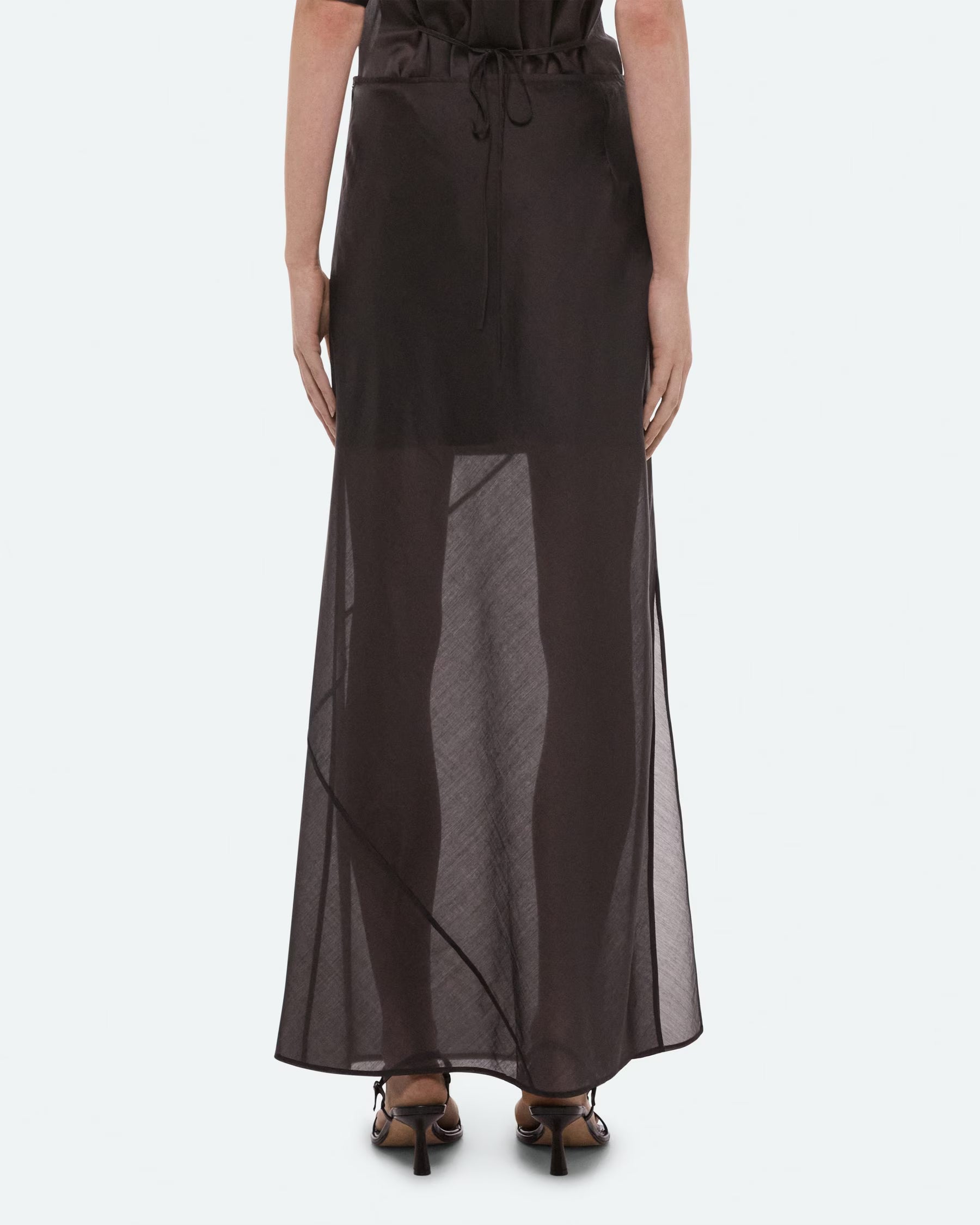 Helmut Lang Layered Sheer Skirt | Bistre