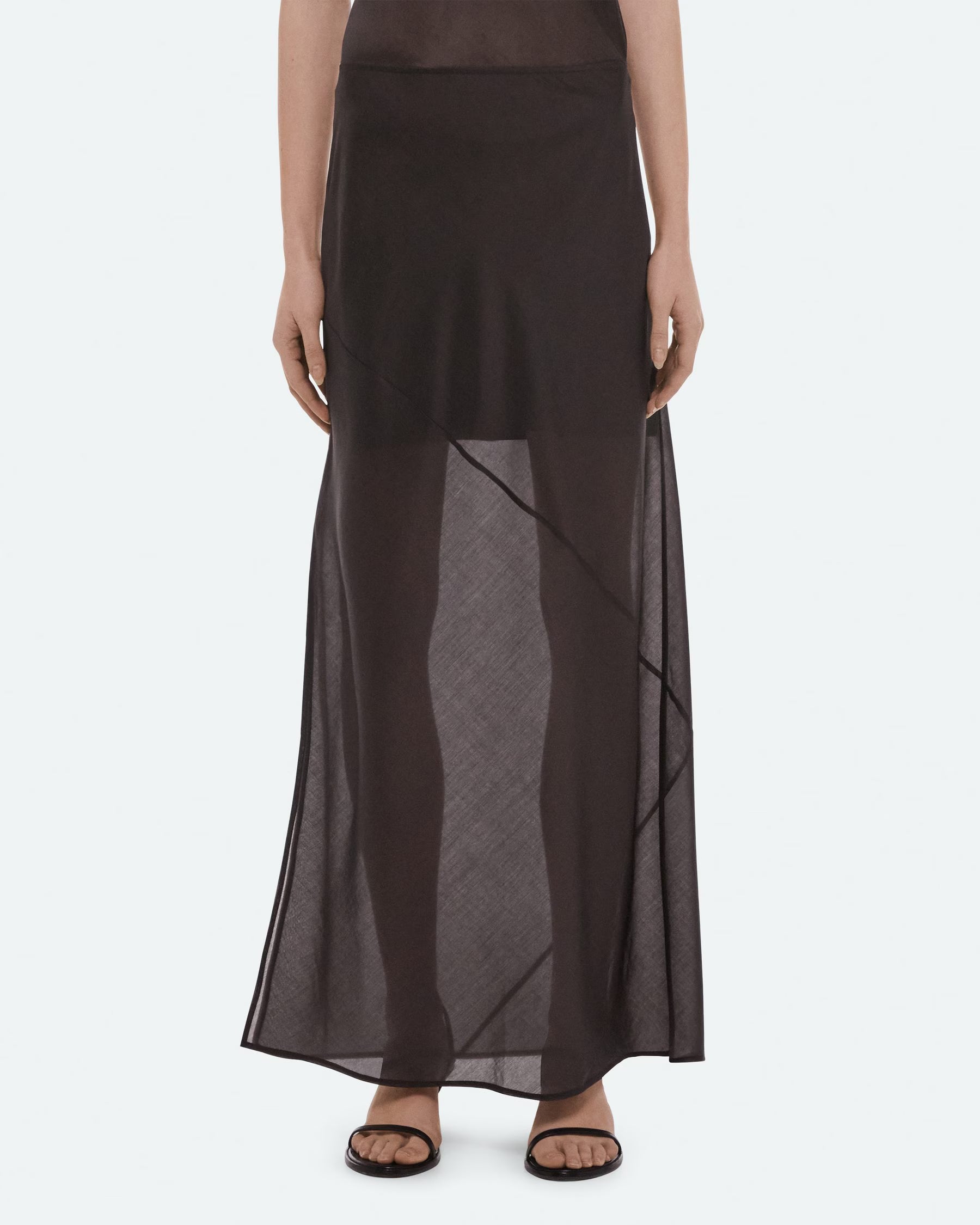 Helmut Lang Layered Sheer Skirt | Bistre