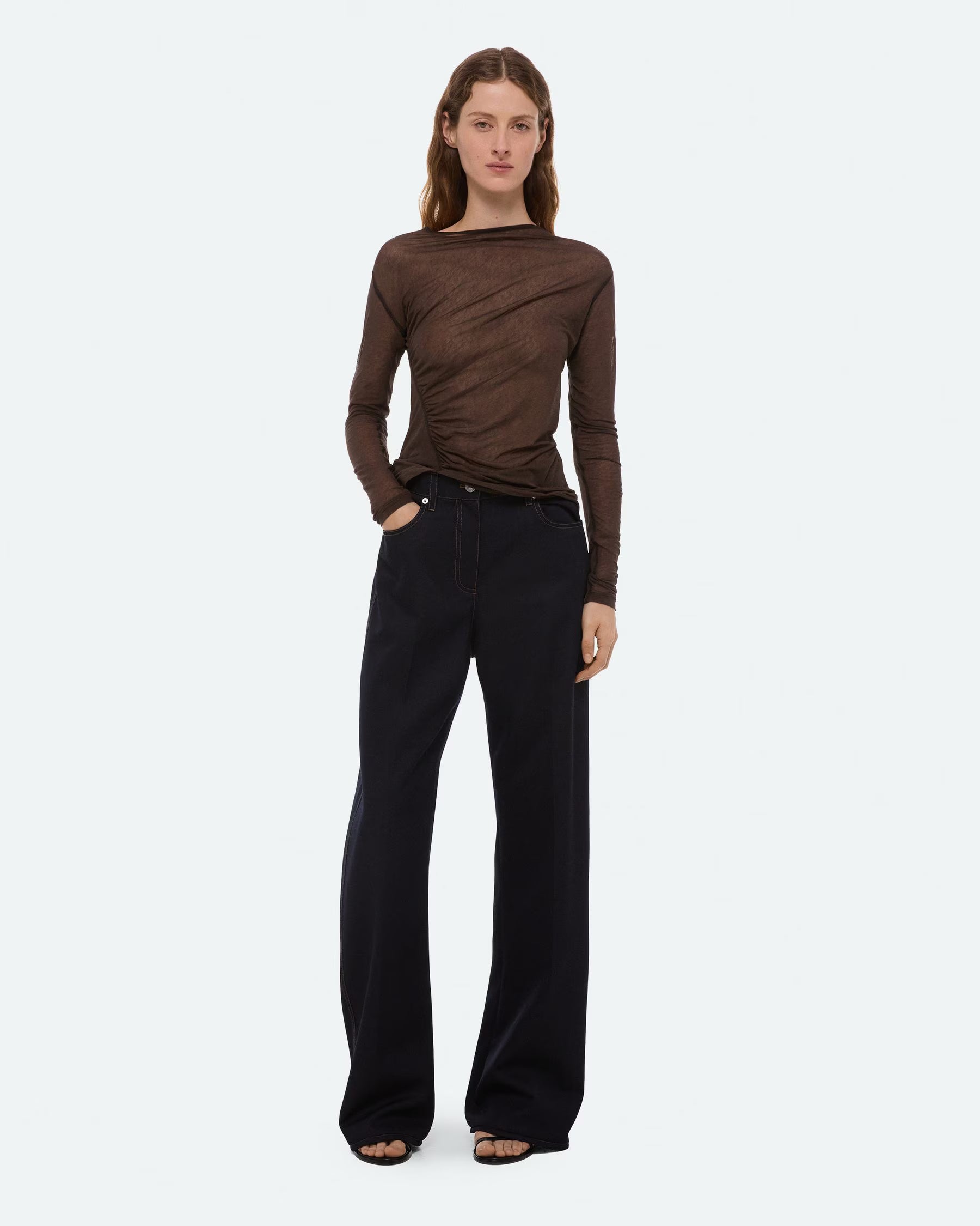 Helmut Lang Seamed Wind Top | Bistre