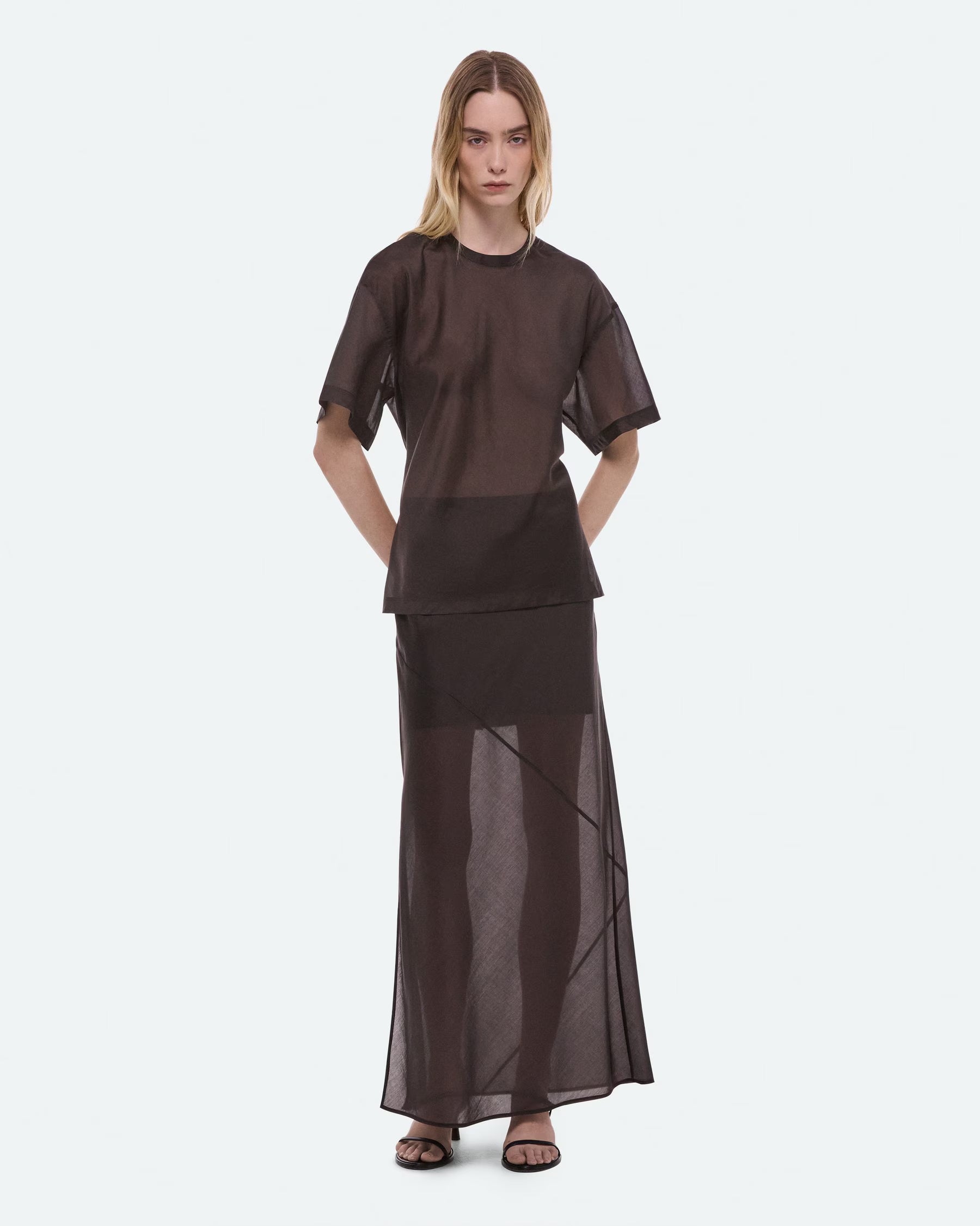 Helmut Lang Sheer Relaxed Tee | Bistre