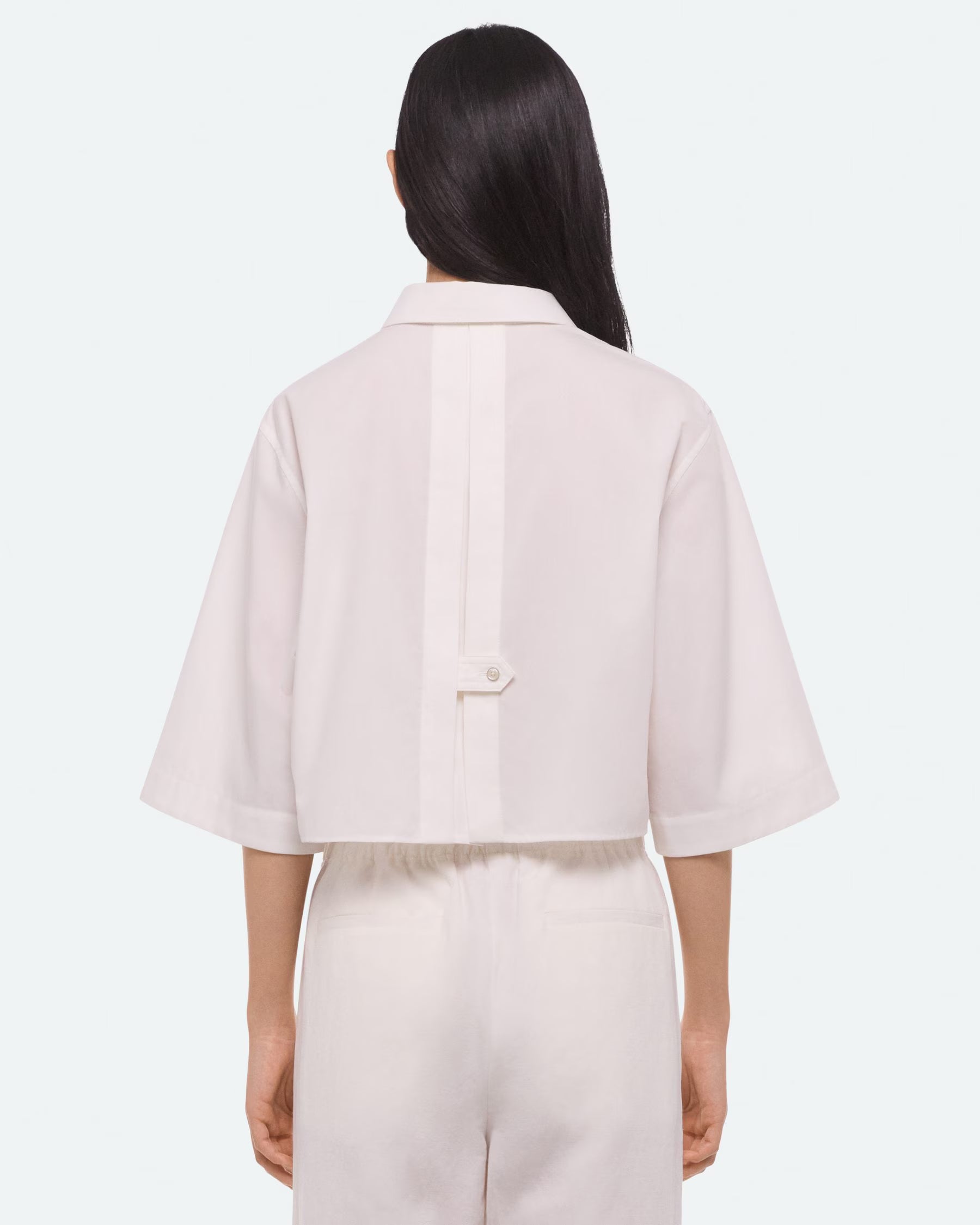 Helmut Lang Crop Trench Shirt | White