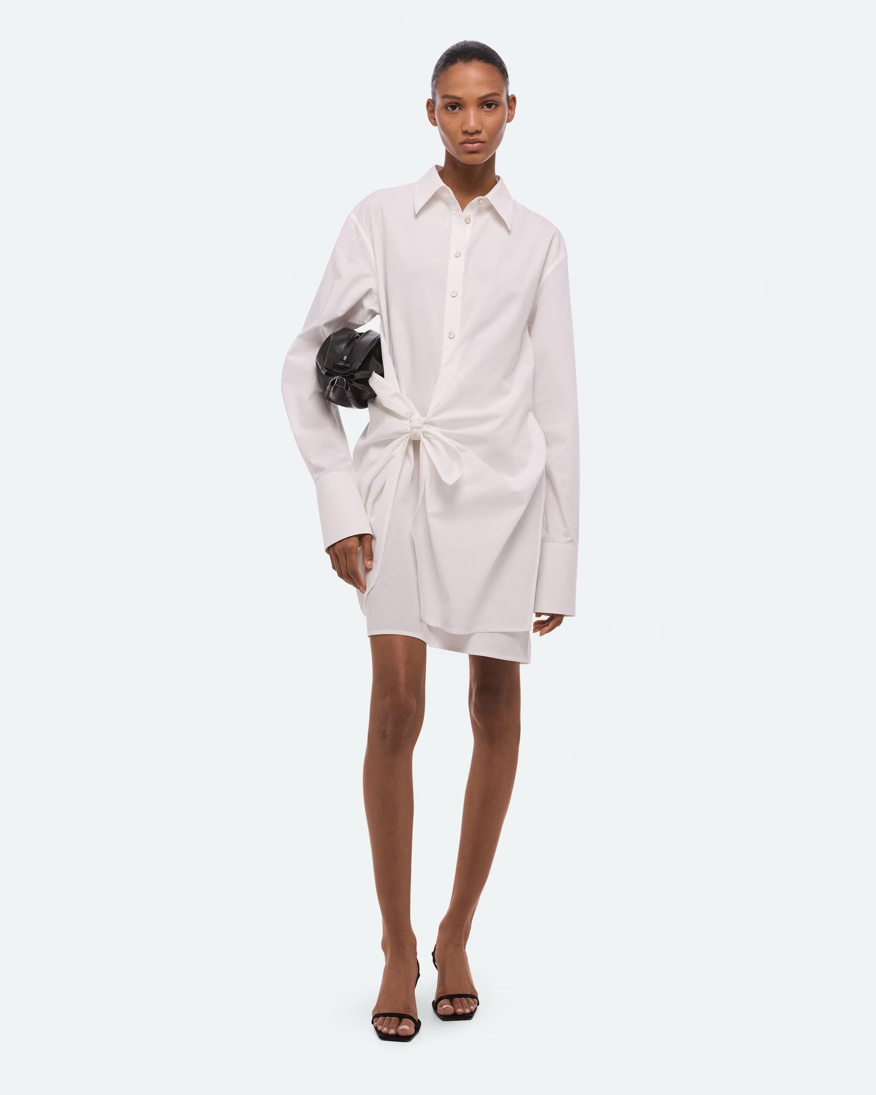 Helmut Lang Knot Shirt Dress | White