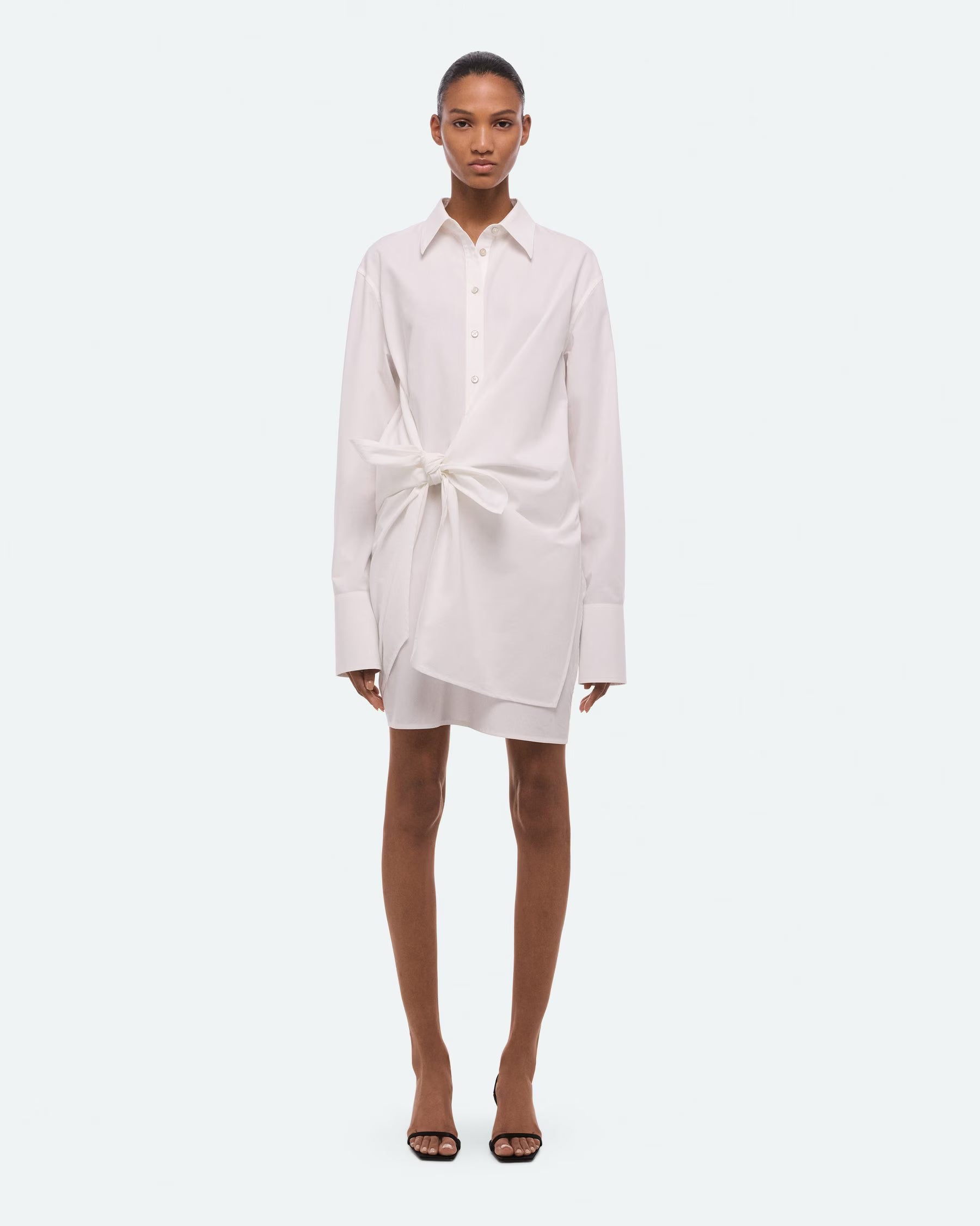 Helmut Lang Knot Shirt Dress | White