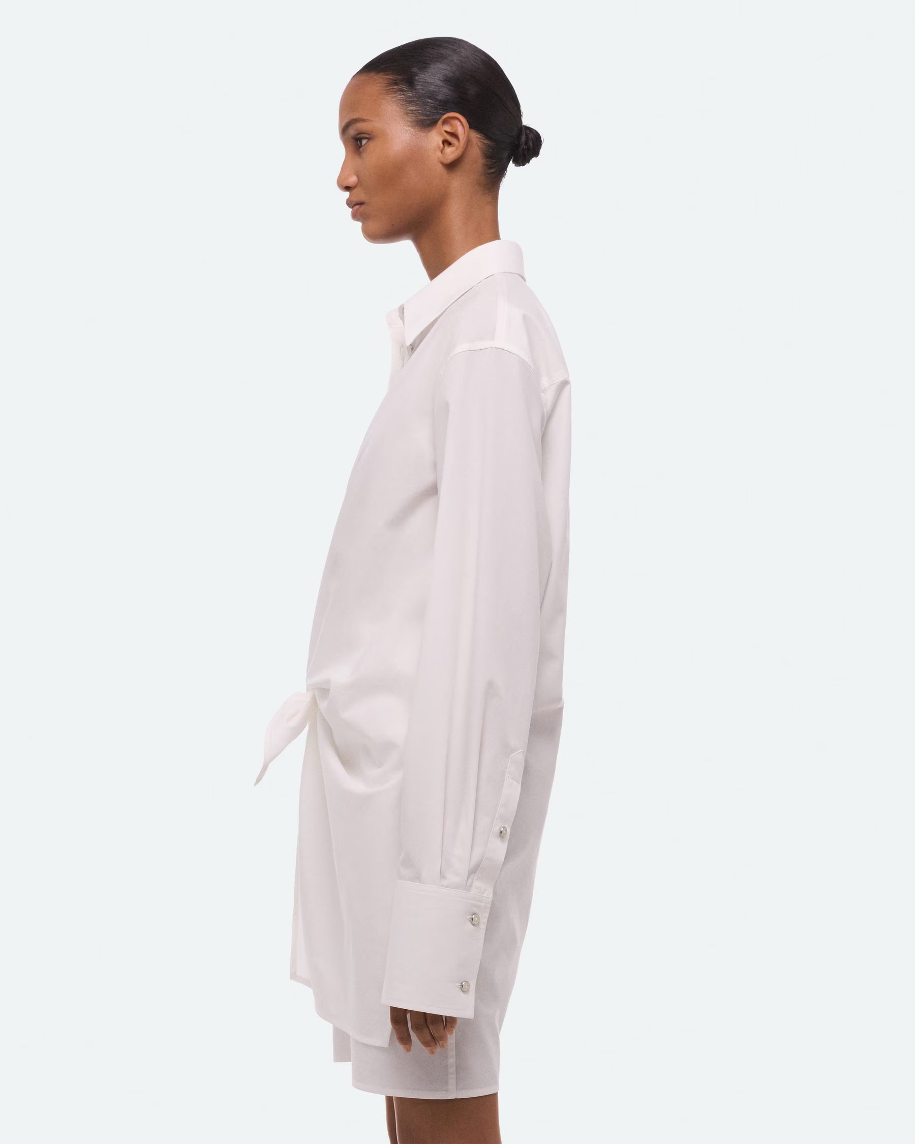 Helmut Lang Knot Shirt Dress | White
