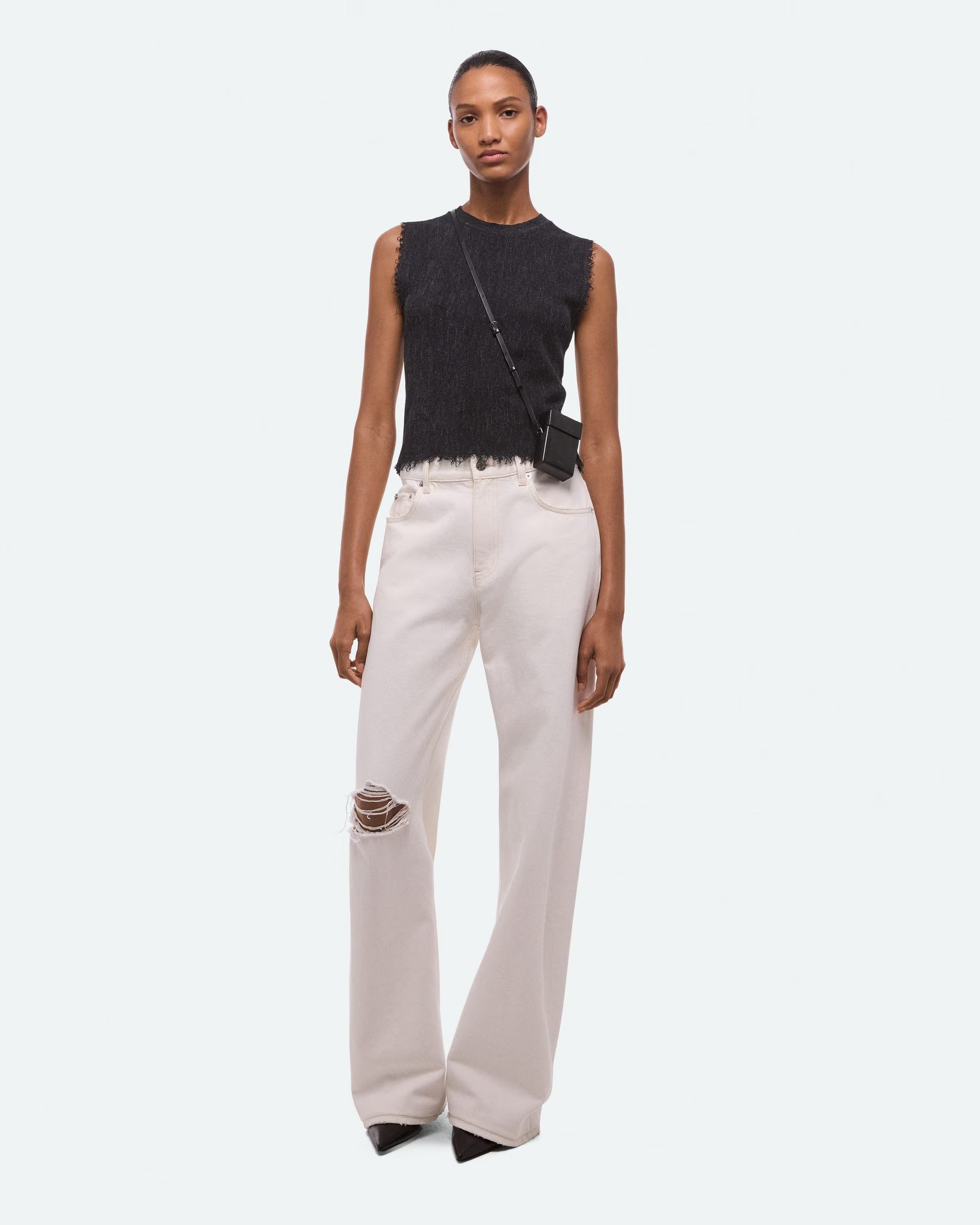 Helmut Lang Raw Edge Tank Top | Black
