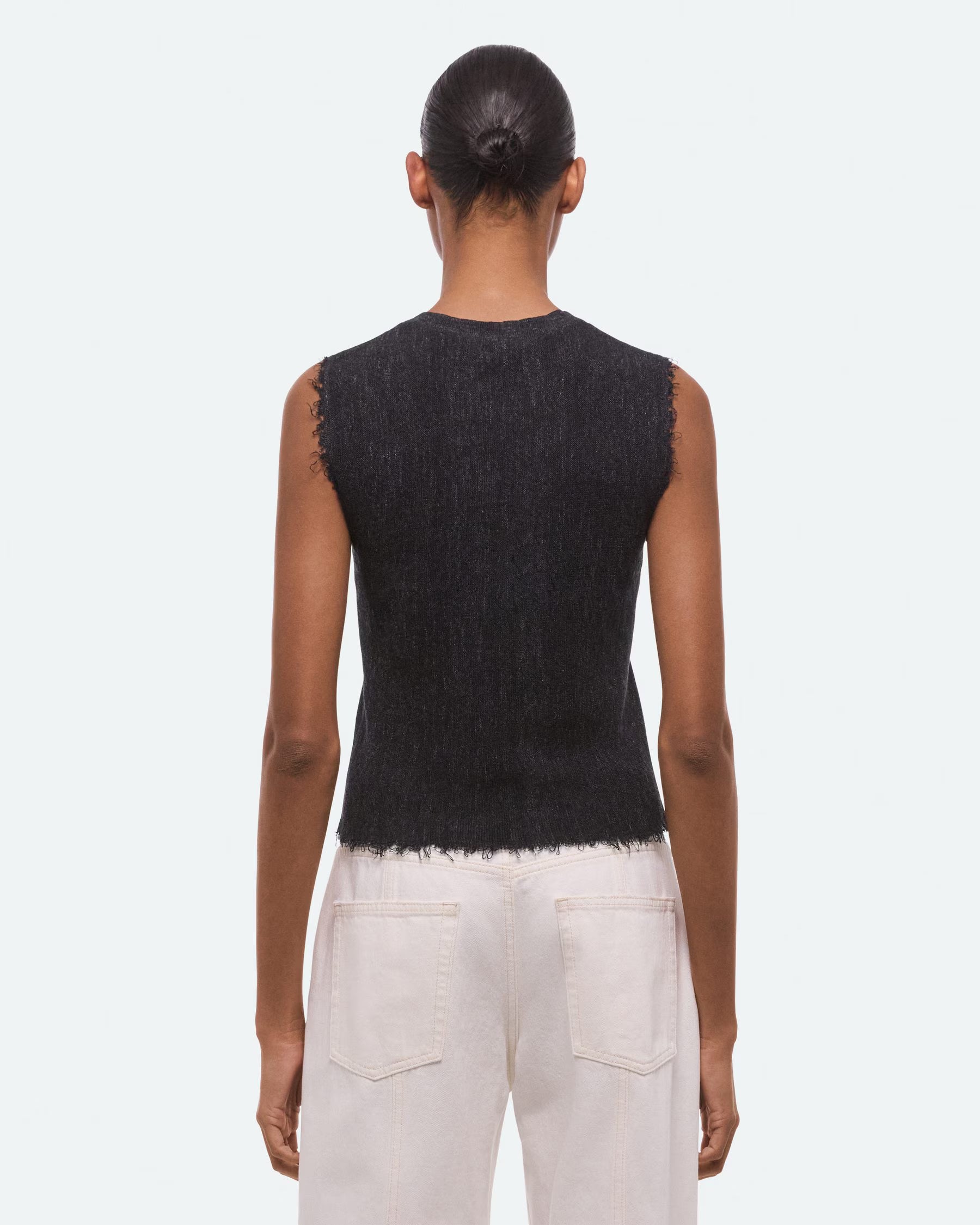 Helmut Lang Raw Edge Tank Top | Black
