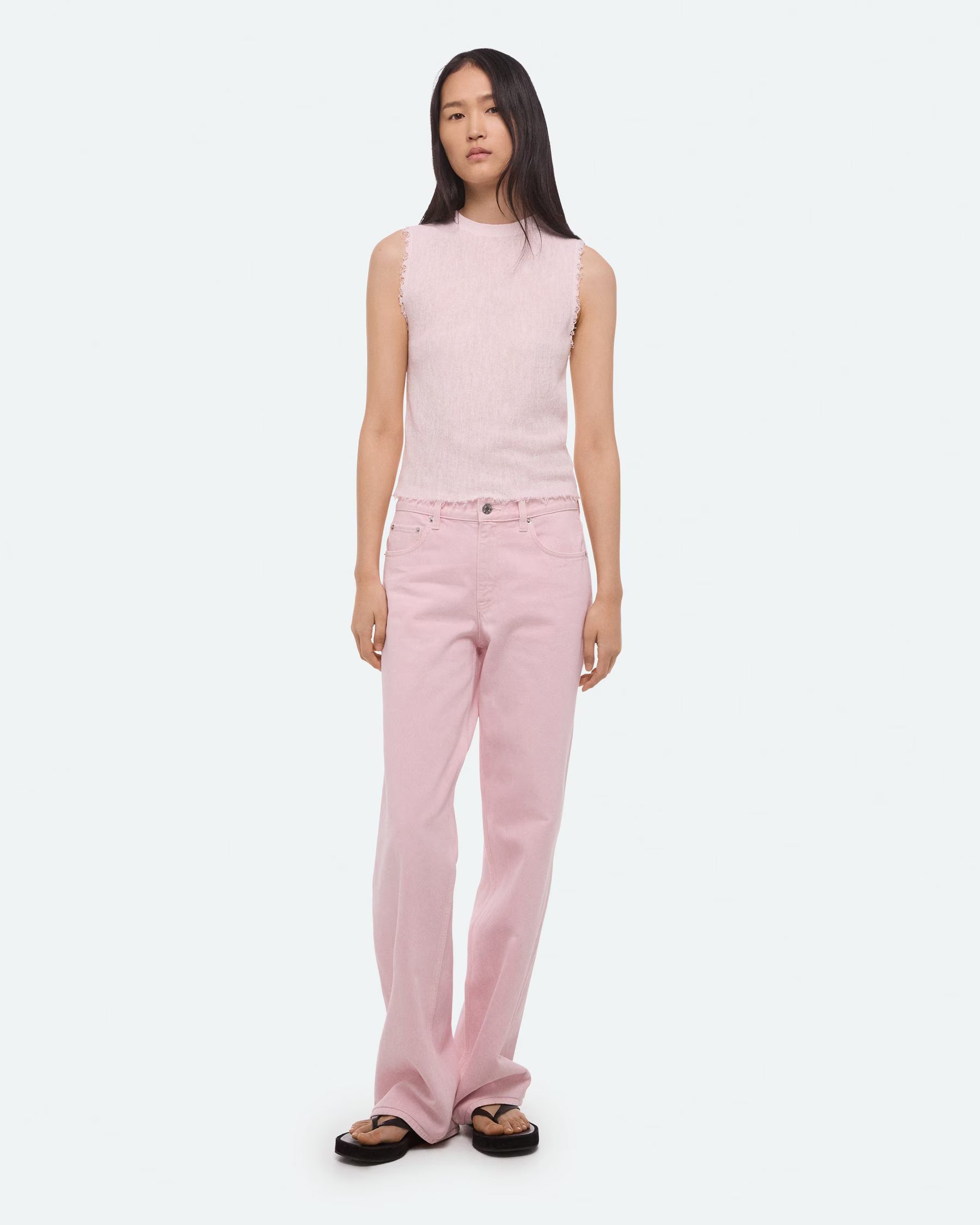 Helmut Lang Raw Edge Tank Top | Pink