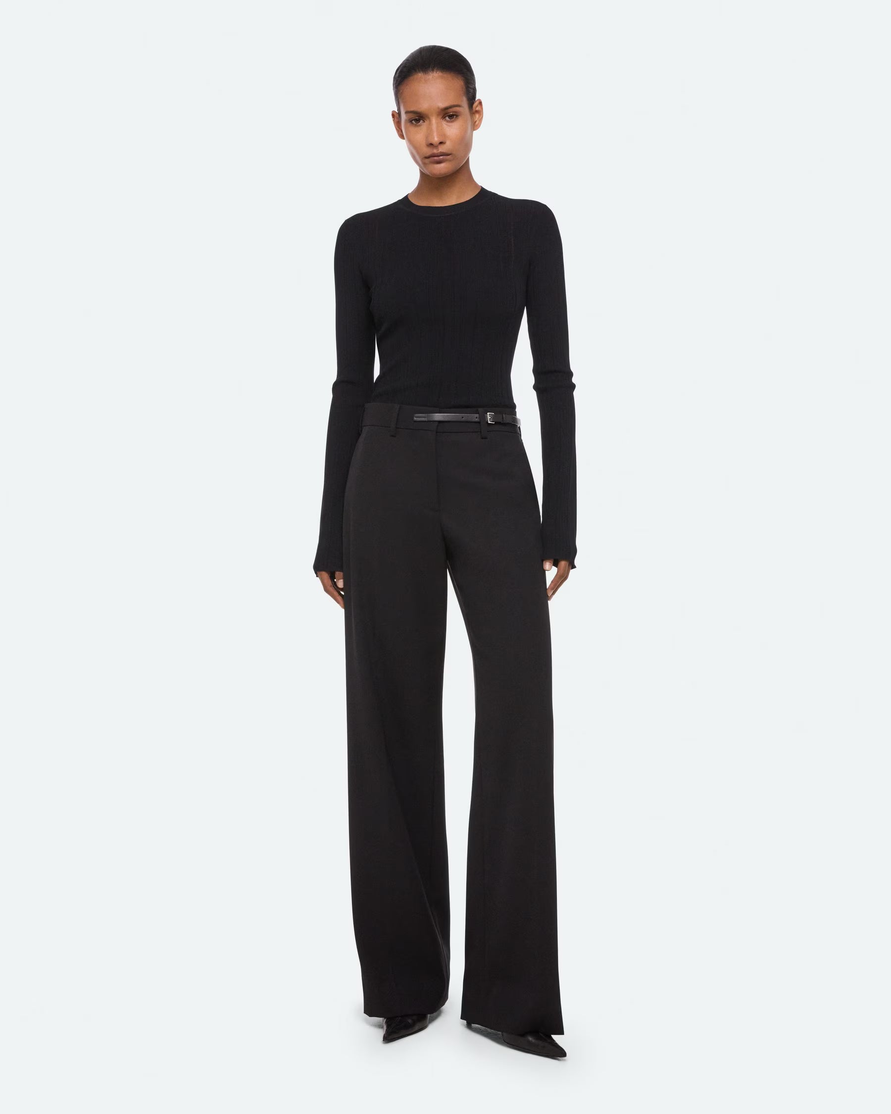 Helmut Lang Wardrobe Belted Trousers | Black