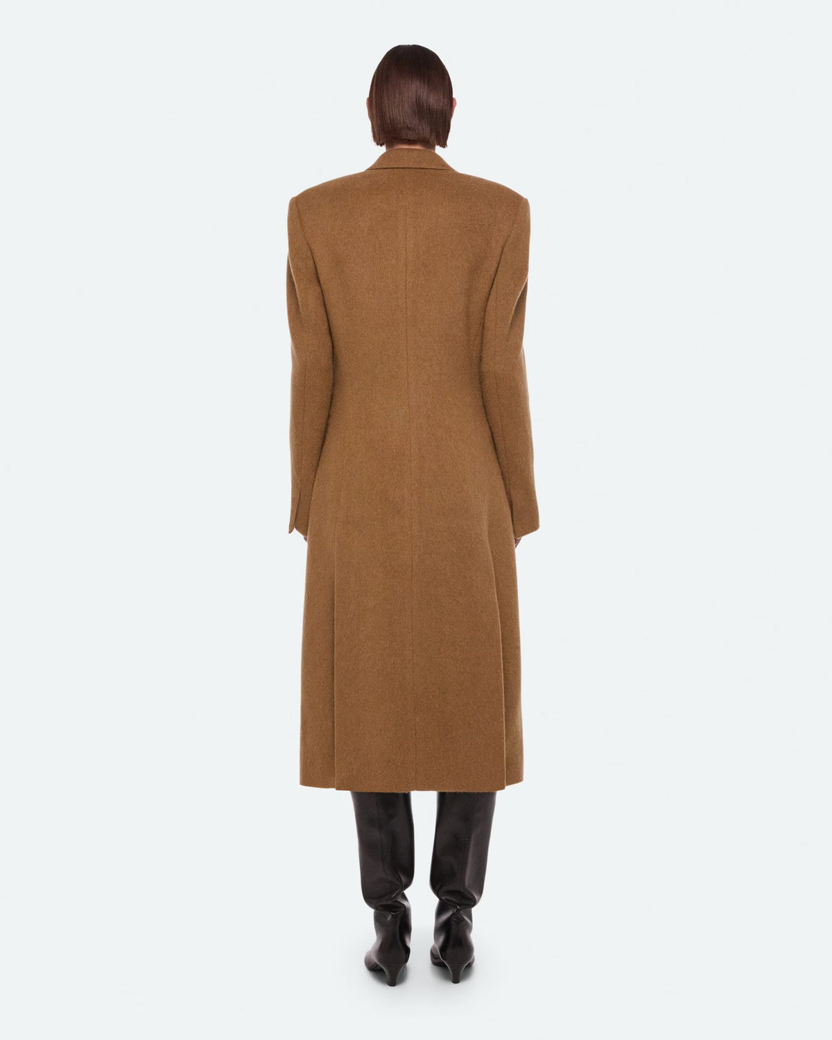 Helmut Lang Classic Overcoat | Dark Camel