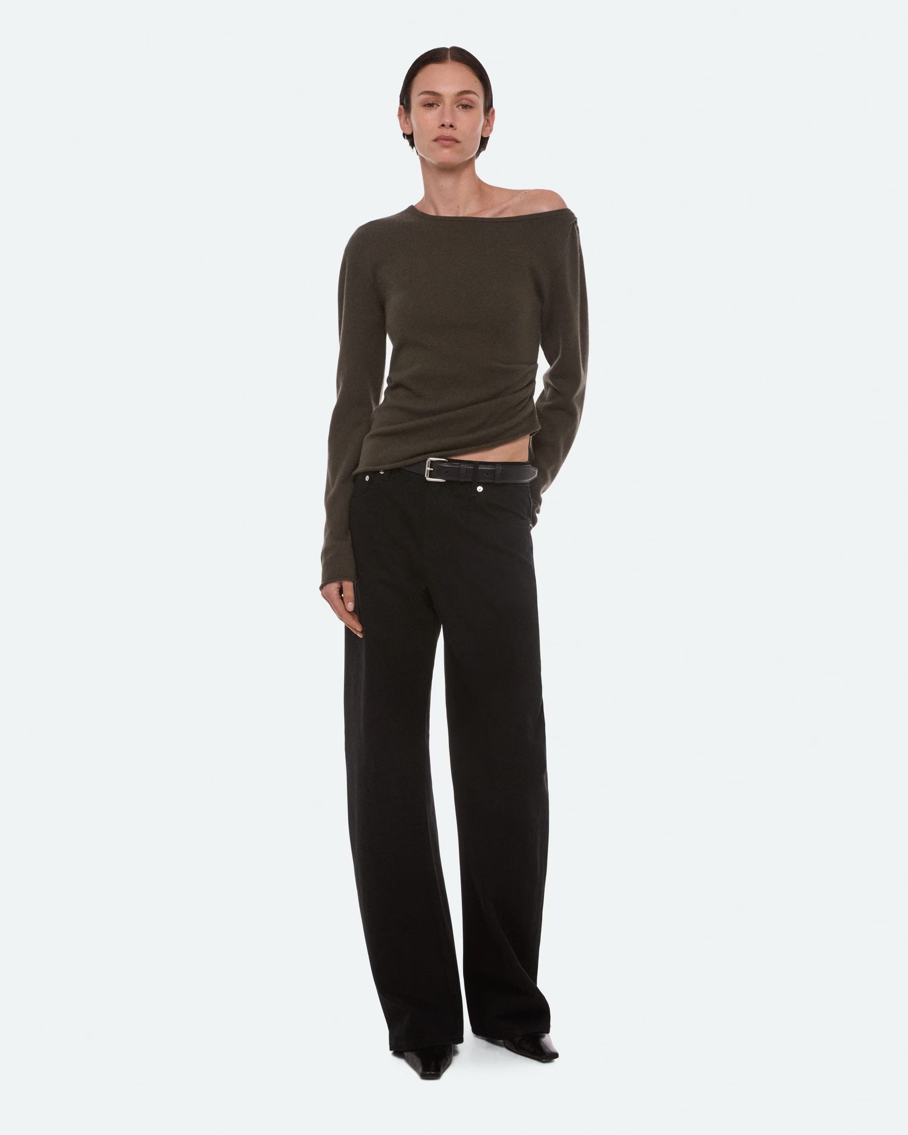 Helmut Lang Draped Asymmetric Top | Gourd