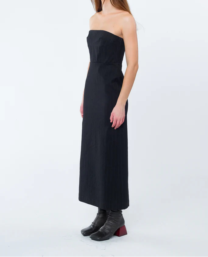 Uma Wang Strapless Aska Dress | Black