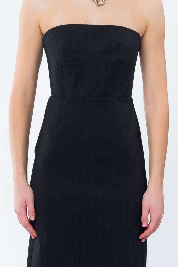 Uma Wang Strapless Aska Dress | Black