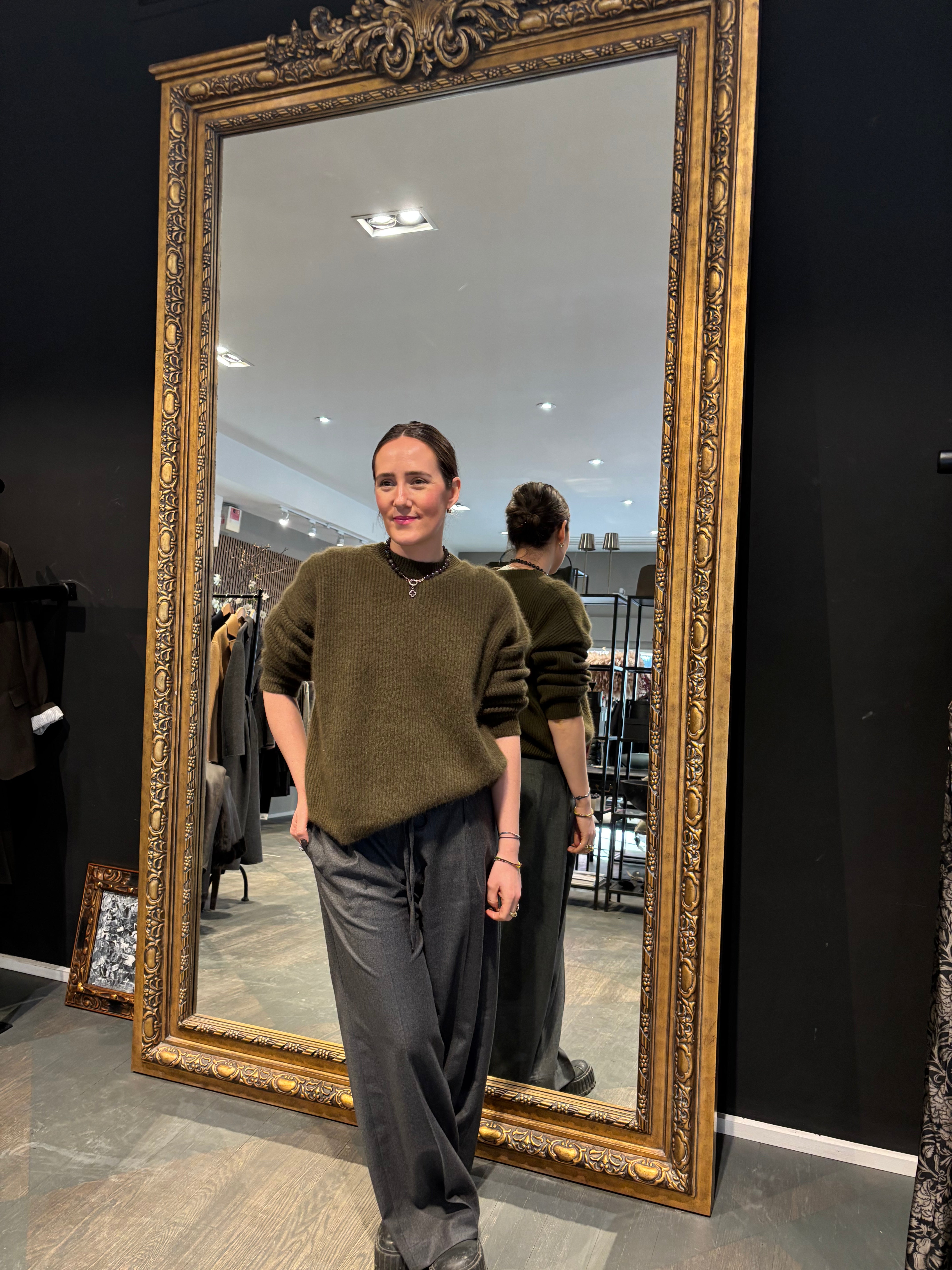 Uma Wang Long Sleeve Sweater Army Green