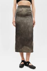 Uma Wang Grey Silk Glow Skirt