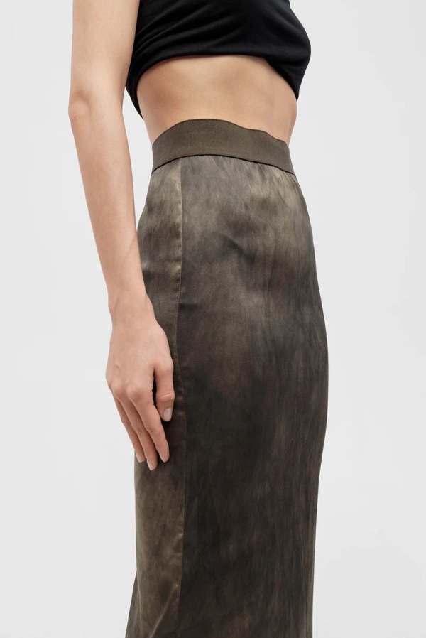 Uma Wang Grey Silk Glow Skirt