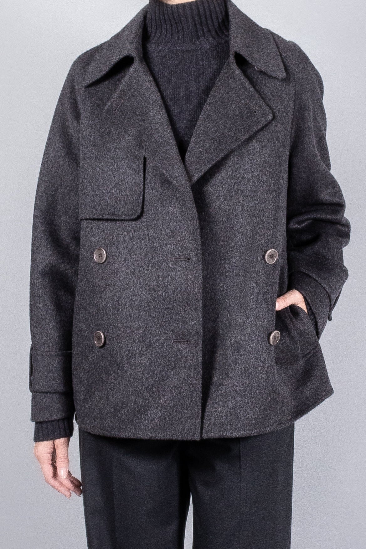 Joseph Marne Double Face Coat Smoke