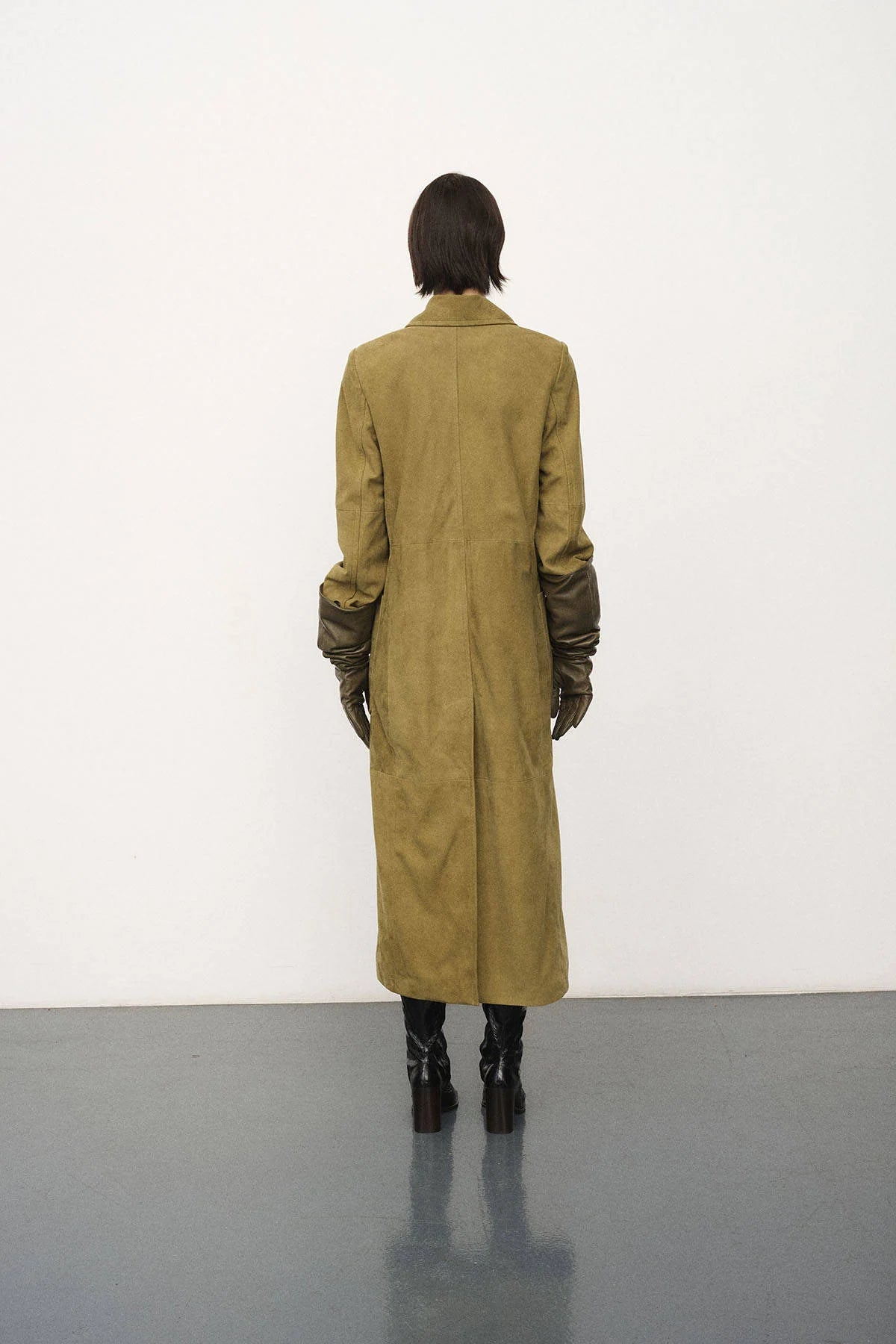 HALFBOY Suede Maxi Coat | Lizard