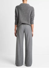 Vince High Waist Wool-Blend Bias Pants Heather Grey