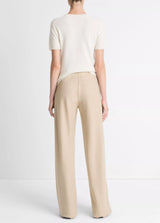 Vince High Waist Wool-Blend Bias Pants Oatmeal