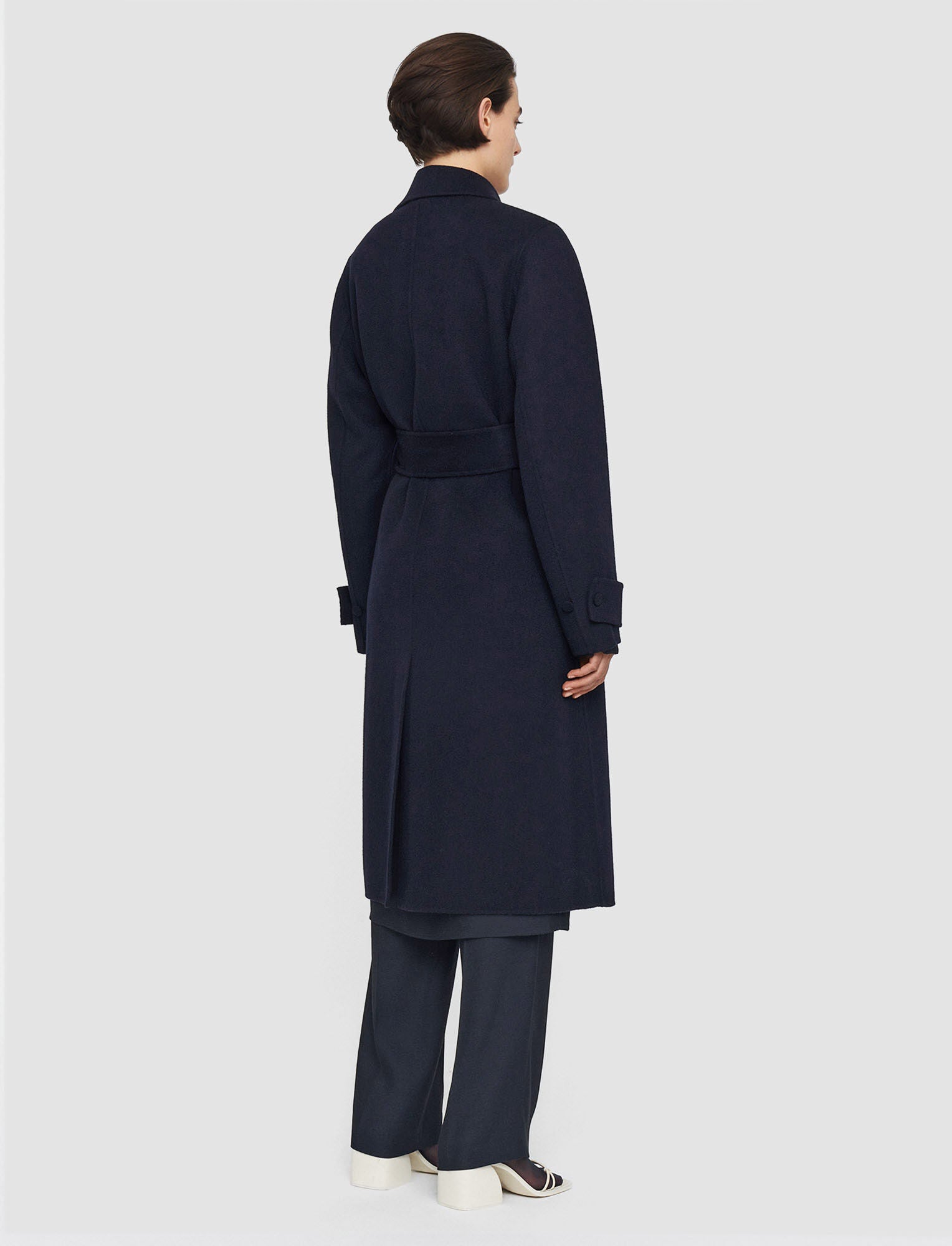 Joseph Arline Double Face Cashmere Coat Navy