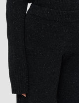 Joseph Black Tweed Knit Culotte Pants