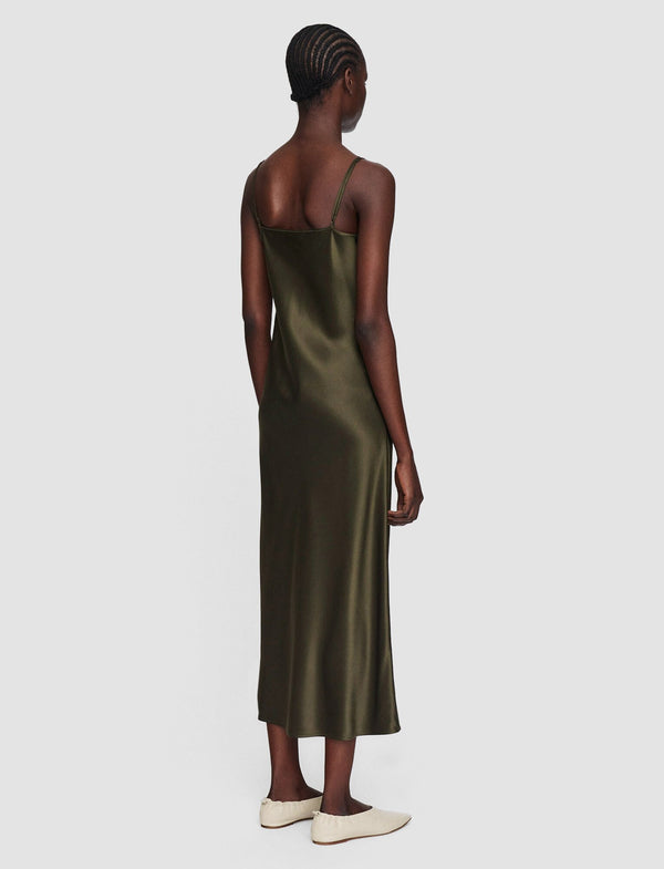 Joseph Silk Satin Clea Dress Avocado