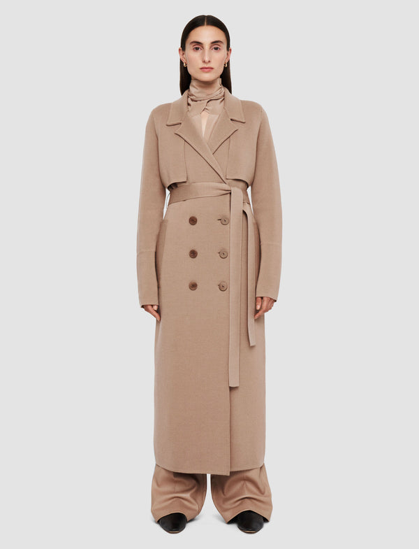 Joseph Milano Knitted Wool Coat Blusher