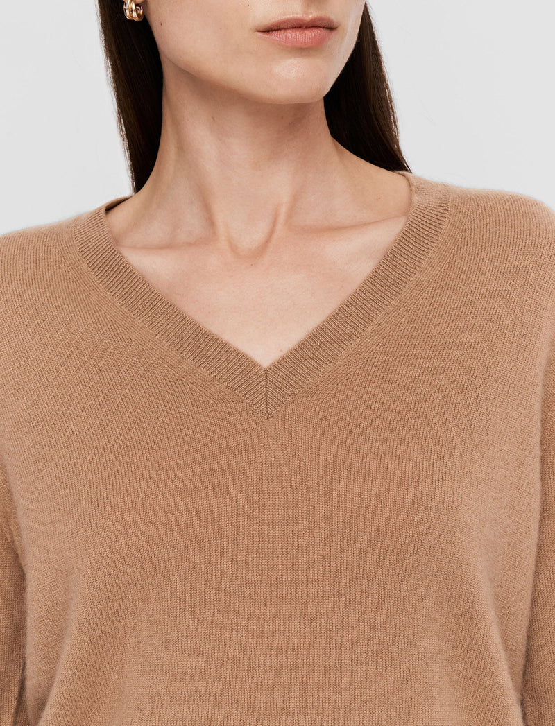 Joseph Lt Pure Cashmere V-Neck Sweater Blusher