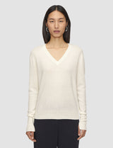 Joseph Lt Pure Cashmere V-Neck Sweater Ivory
