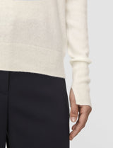 Joseph Lt Pure Cashmere V-Neck Sweater Ivory