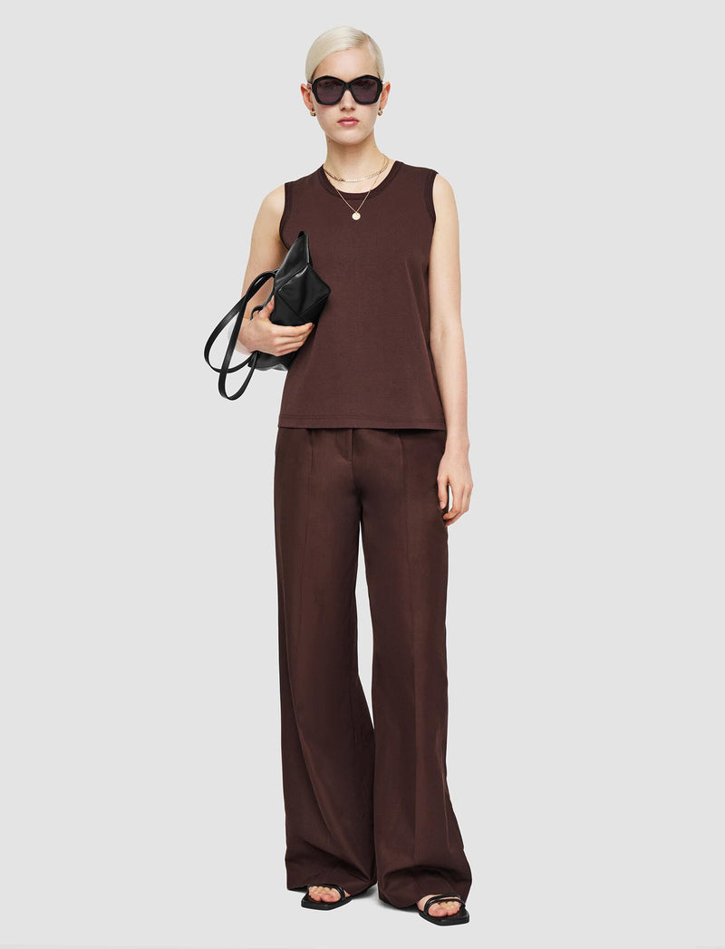 Joseph Alanel Soft Cotton Silk Trousers Ebony