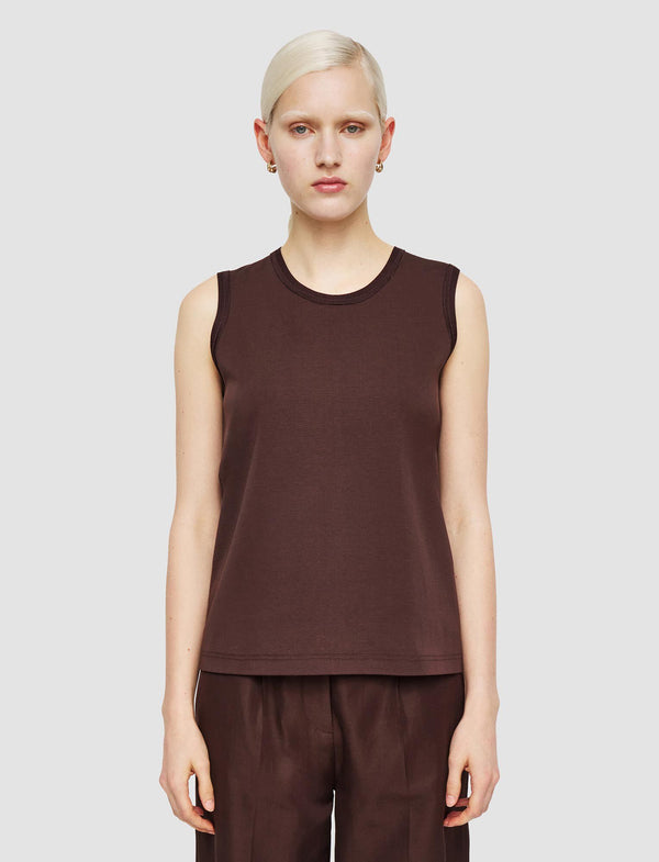 Joseph Comfort Cotton Tank Top Ebony