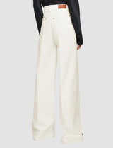 Joseph Abbey White Wide Stretch Denim