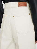 Joseph Abbey White Wide Stretch Denim