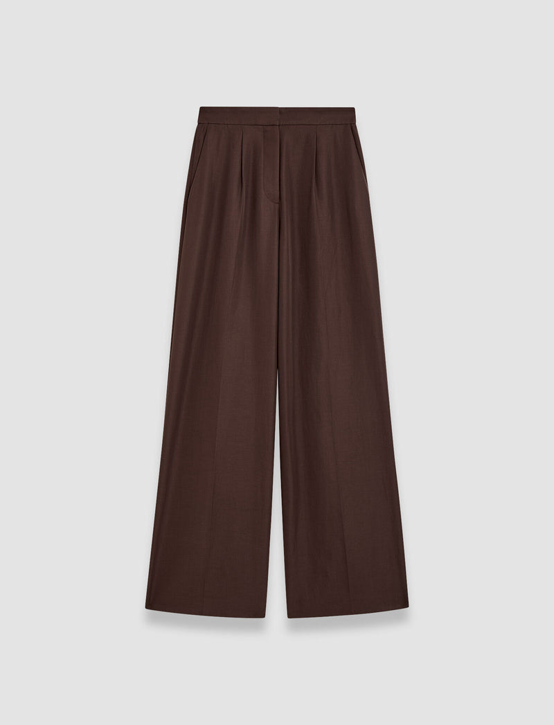 Joseph Alanel Soft Cotton Silk Trousers Ebony