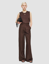 Joseph Alanel Soft Cotton Silk Trousers Ebony