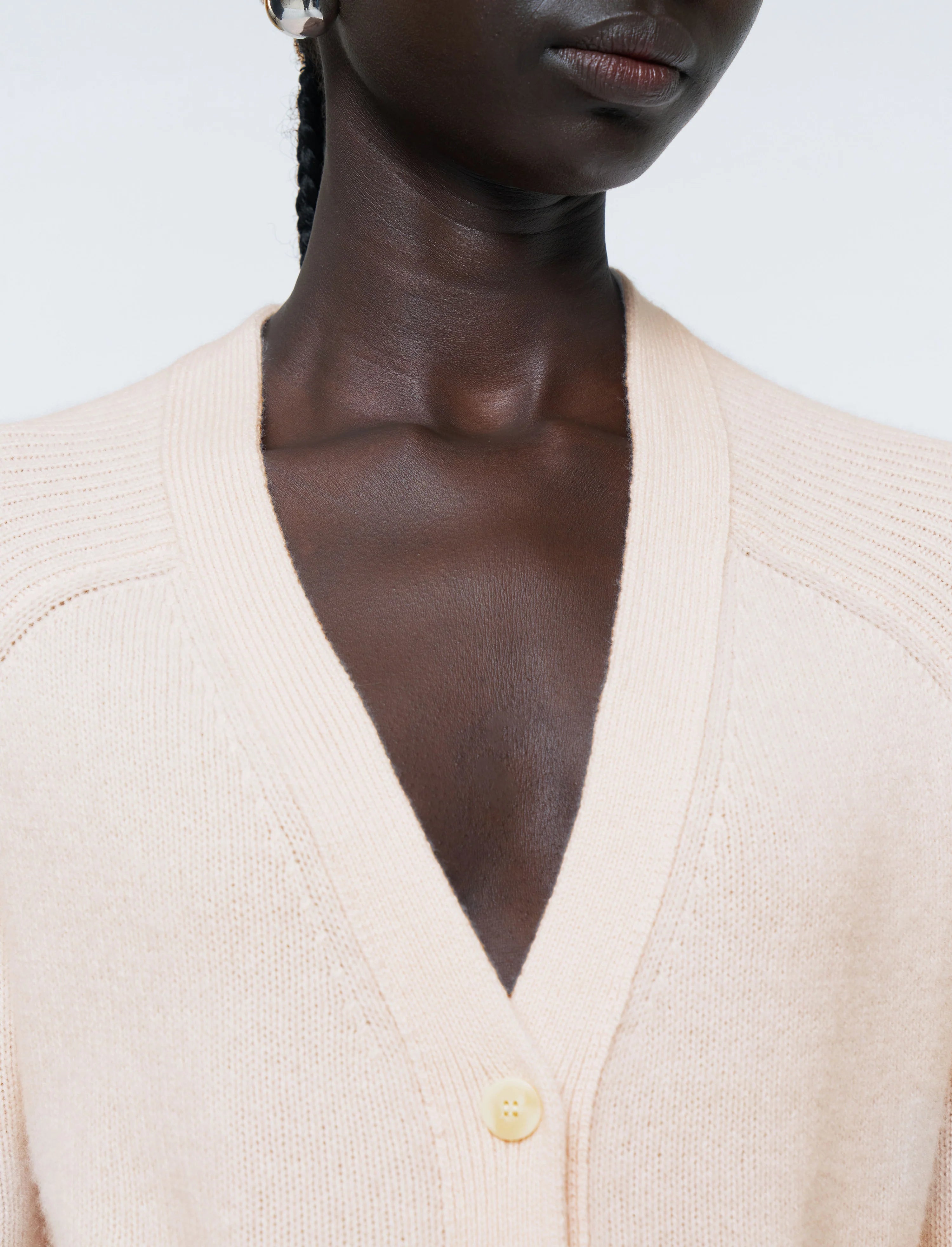 Joseph Open Cashmere Cardigan Rose