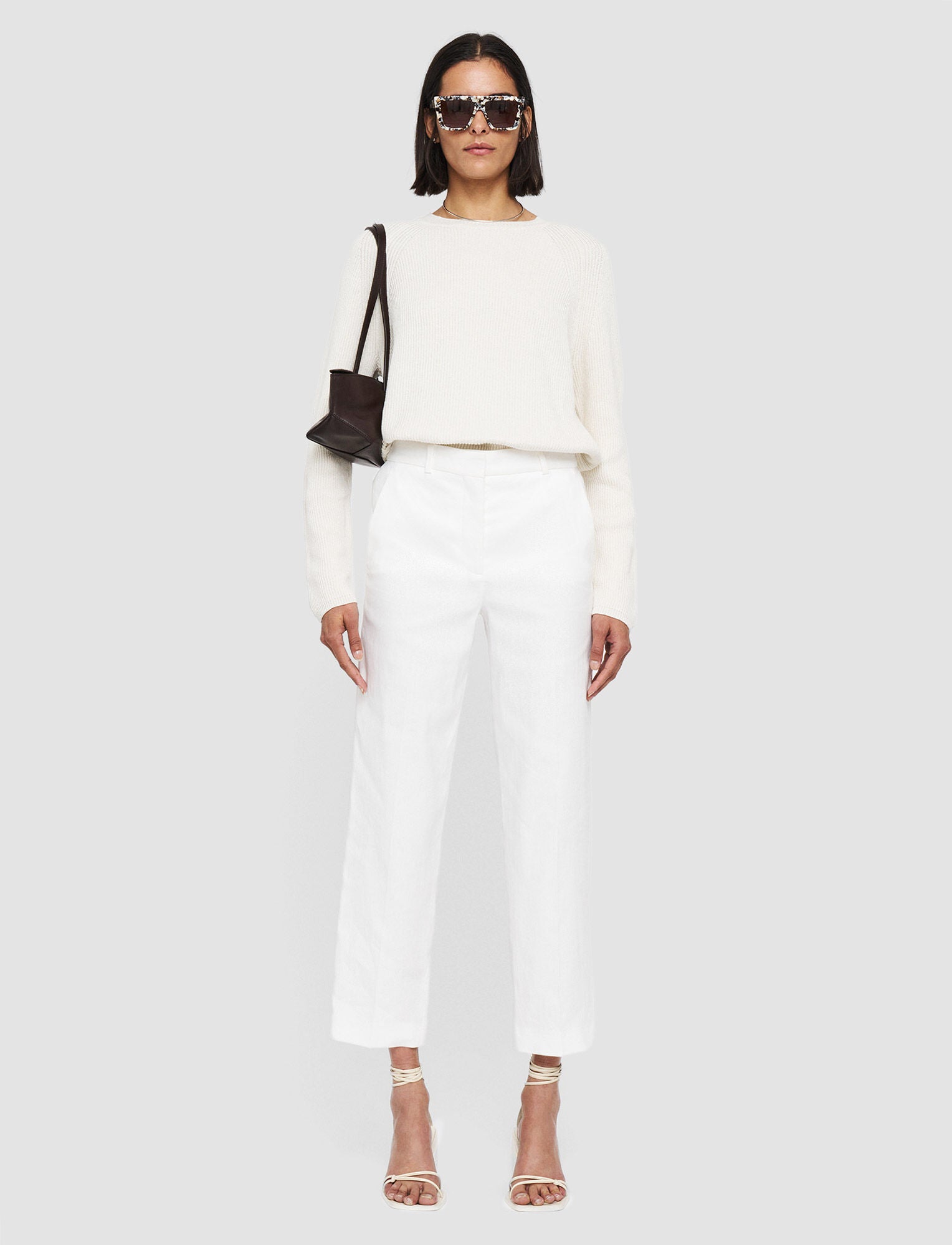 Joseph Linen Cotton Trina Pants Ivory