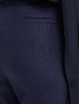 Joseph Tafira Navy Linen Stretch Trousers
