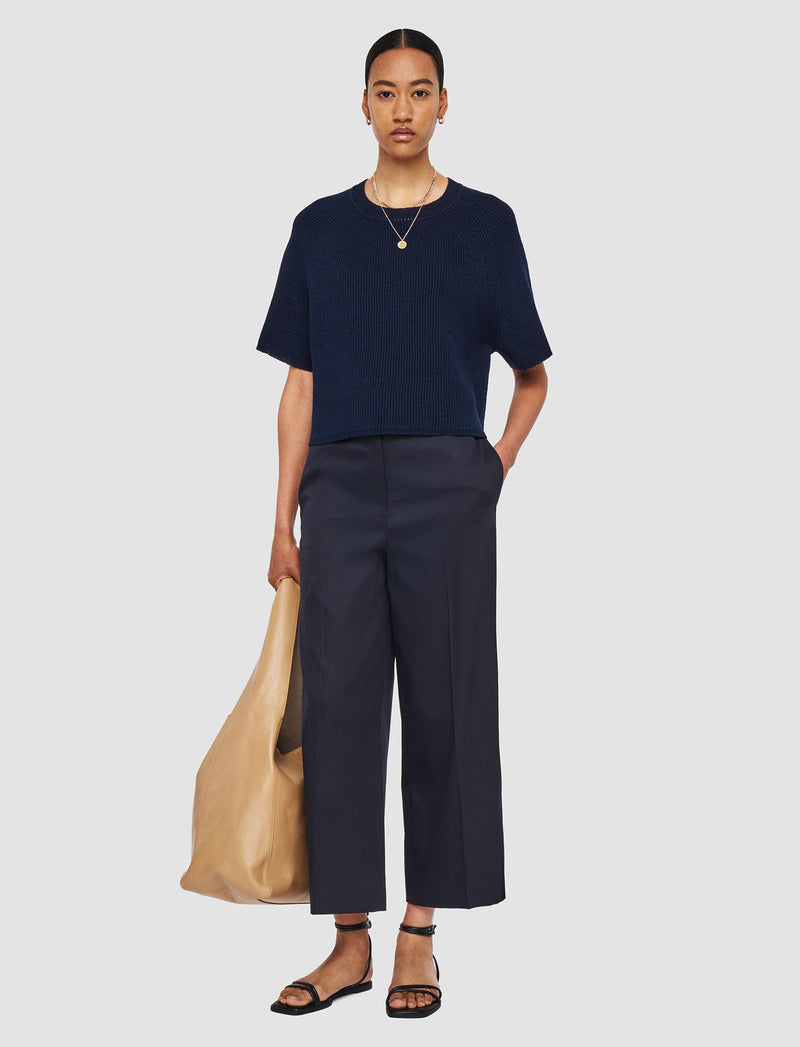 Joseph Temple Navy Lt Gabardine Stretch Pants