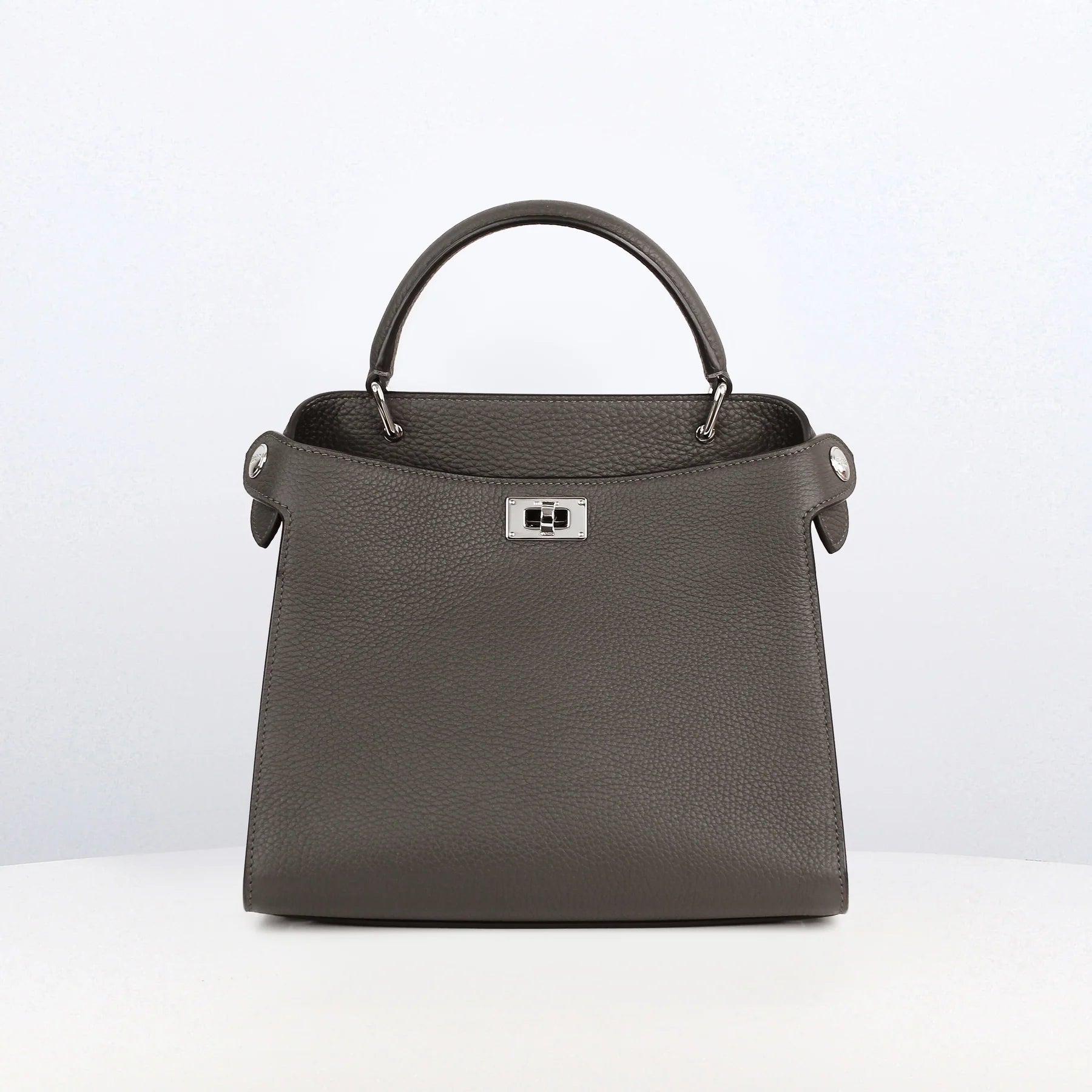 Lutece Mini Leather Bag | Charcoal Grey