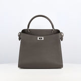 Lutece Mini Leather Bag Charcoal Grey