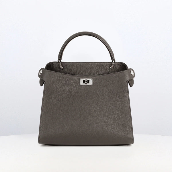Lutece Mini Leather Bag Charcoal Grey