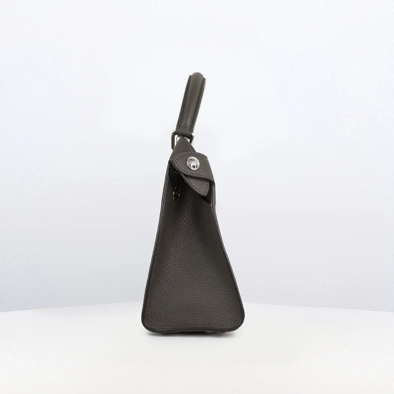 Lutece Mini Leather Bag Charcoal Grey