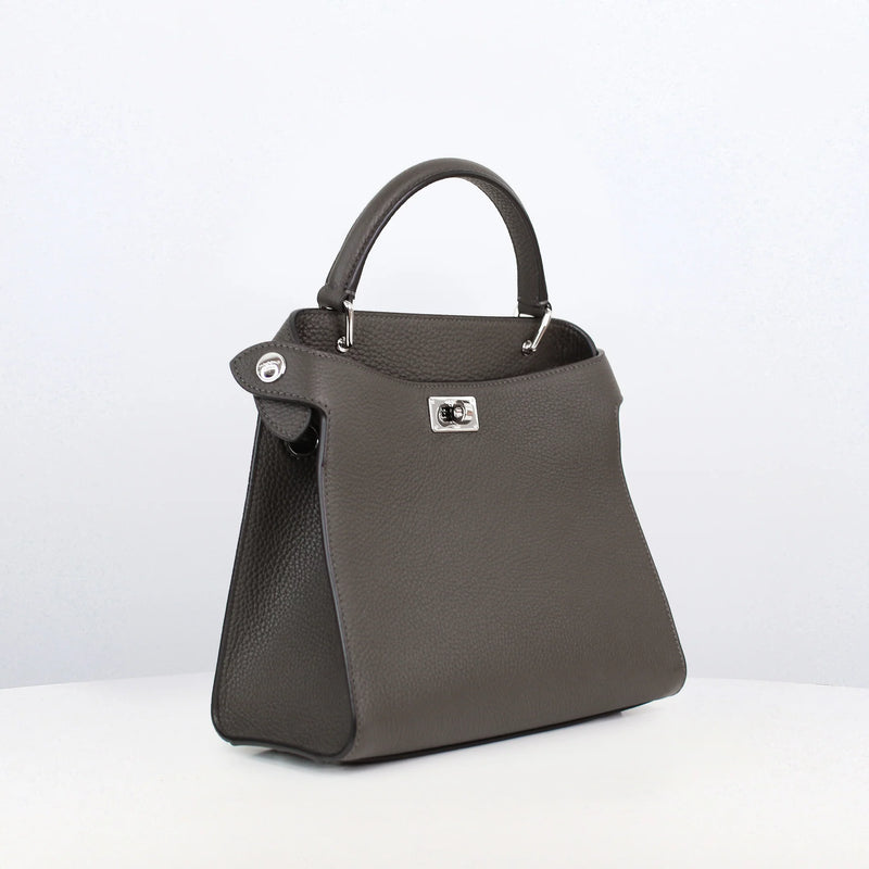 Lutece Mini Leather Bag Charcoal Grey