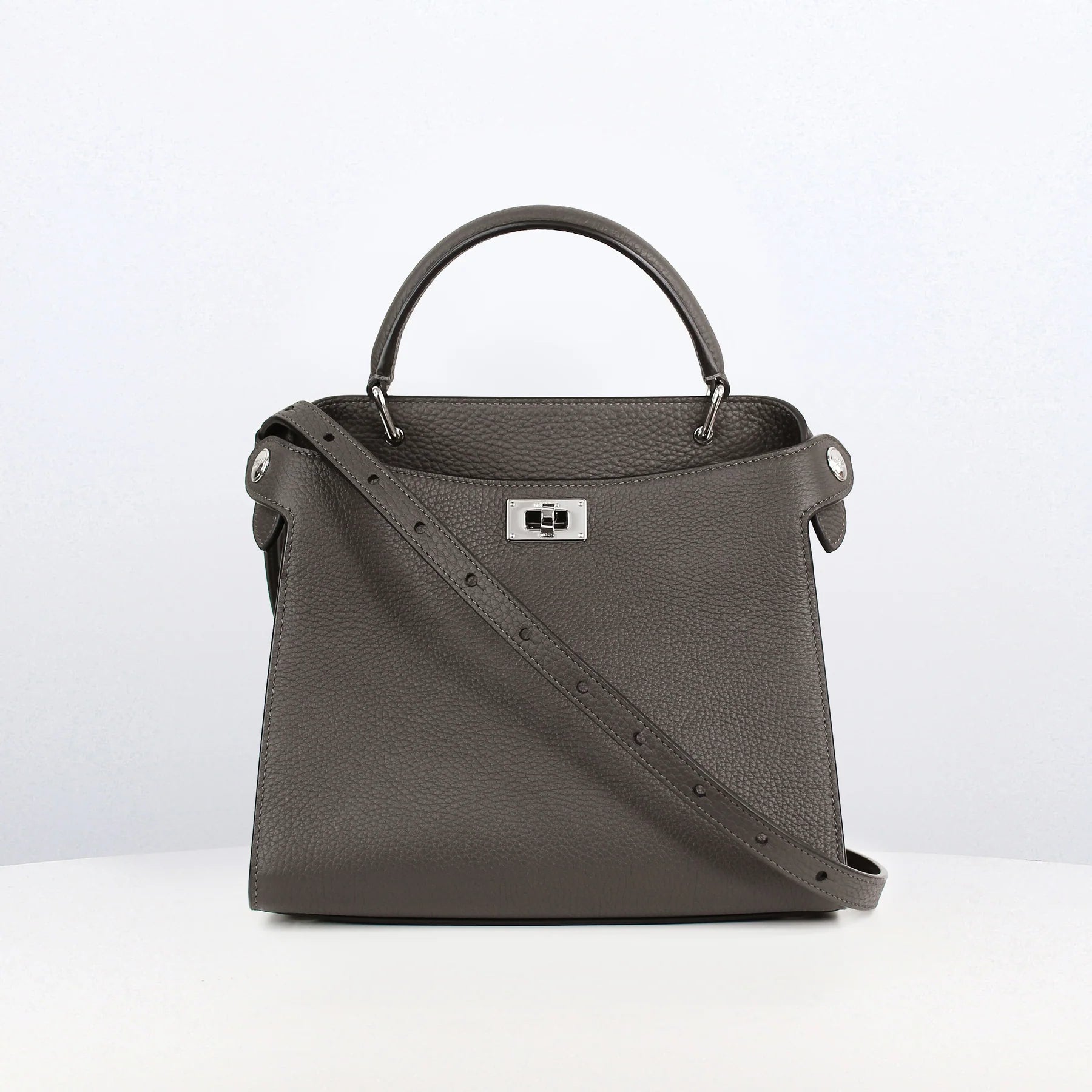 Lutece Mini Leather Bag | Charcoal Grey