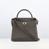 Lutece Mini Leather Bag Charcoal Grey